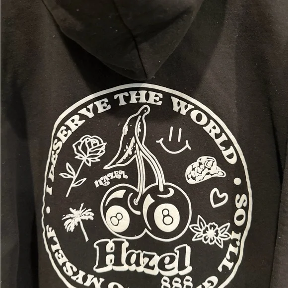 Hazel Men's Black Hoodie Sweater - Picture 5 of 7